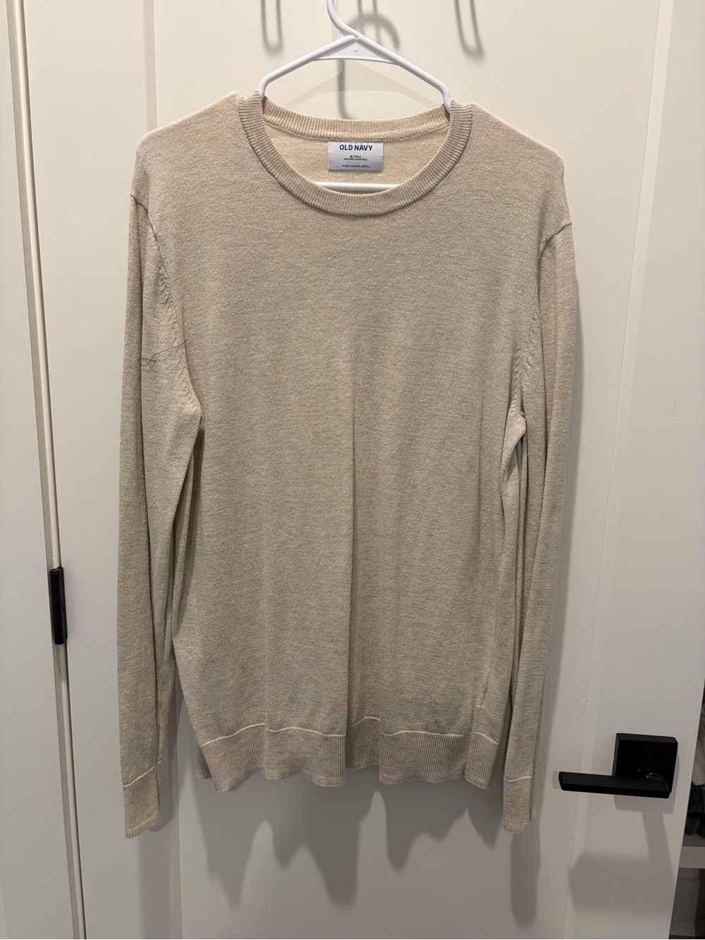 Old Navy Men's Crewneck Sweater in Light Beige
